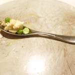 レストラン・ランス・ヤナギダテ - グリンピースとフロマージュ　スプーン仕立て