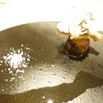 レストラン・ランス・ヤナギダテ - 茄子のソテー　アワビとその肝　サマートリュフ乗せ