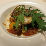 真鯛のグリエ　ラタトゥイユ添え　バルサミコソース