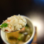 Tsurugaoka Saryou - カニ身が入っているそば粥が素晴らしく美味い