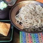 ゆで太郎 - もりそば 大＝４２０円
いなり＝１００円