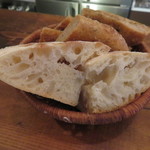 アヒルストア - パン2種盛り：ハーブのフーガス、オニオン・カンパーニュ1