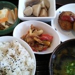 Shoujin Kafe Waka - 精進定食（メインは豆のコロッケ） 850円