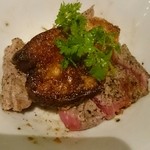 Wainandotapasuraunjiitamaru - ファオアグラと牛肉の重ね焼きバルサミコソ－ス