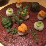 Nishiazabumanyou - 季節の彩り手毬寿司