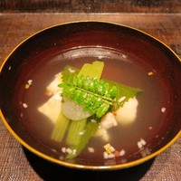 いはら田 - 真丈の桜葉巻き・澄まし汁