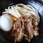 どんどん - 温玉肉ぶっかけうどん(冷)