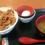 すき家 - 牛丼大盛とたまごセット