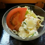 丹波や - 「寿司ラーメンセット」のサラダ　h28.6.9撮影