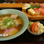 丹波や - 「寿司ラーメンセット」1,180円　h28.6.9撮影