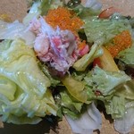 鉄板焼 天 本丸 - ズワイ蟹のサラダ