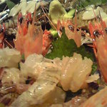 お食事処たかせ - 車海老の刺身は噛めば甘みがあるくらいの鮮度でプリップリに踊る！