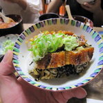 宮田楼 - 2杯目は、ねぎとわさびをのせて。