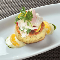CRAB CAKE Meyer Lemon Radish Salad