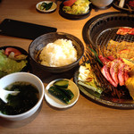 焼肉 力丸 なんば湊町店 - 焼肉定食 900円でこのボリューム！
                                