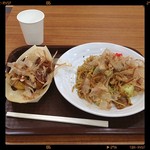 せんしゅう茶屋 - お得なセット たこ焼き4コ 焼きそば630円