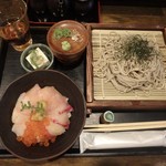 和彩 緋宴 - 海鮮丼とざる蕎麦セット、１０００円