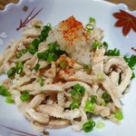 宮崎料理 万作 - 霧島鶏の鶏皮ポン酢