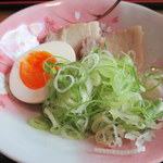 彩龍一番 - 2016年6月　つけ麺のトッピたち