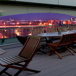 ホテルリバージュアケボノ　ビアテラス - 足羽川沿い３０メートルからの夜景