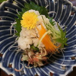 千代の追風 - 2016' 5/26 兵庫産はも湯引き（梅肉）１，２００円