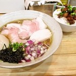 DAIKUMA - 煮干そば　チャーシューご飯（小）　6月1日