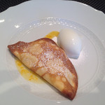 ル・シャモイーヴル - クレープスフレと柑橘ソースヨーグルトのソルベ