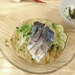 福島壱麺 - 冷やし塩そば＋〆わさび飯 850円