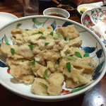 青魚たちの白子とたけのこの天婦羅