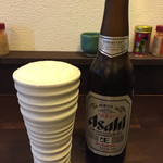 神戸牛丼　広重 - ビールはスーパードライ小瓶