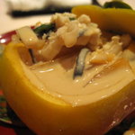 くろぎ - ９月先付　柿生酢　胡麻をお酒と出汁でのばしたクリーム美味しい