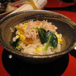 くろぎ - ７－８月　とうもろこしと干貝柱のごはん