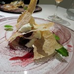 リストランテ サクラ - 自家製ヨーグルト　フロマージュブランムースとダークチェリーのミルフィーユ