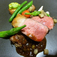 ジュー ドゥ マルシェ - 仔羊背肉のグリエ　旬野菜のロースト