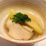 新ばし 星野 - 鮑と蒸茄子