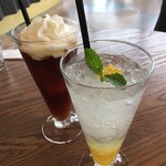 京都モダンテラス - 柚子スカッシュと白餡クリームほうじ茶セーキ