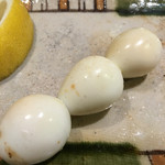 炭家 - うずら玉子。