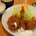 ムク - ミックスフライ定食Ｂ 845円（税込）