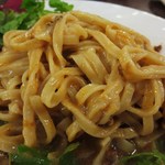 海月食堂 - モチモチの平打ち麺
