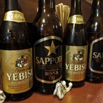 たか政 - ヱビス中瓶、黒ラベル大瓶