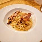 リストランテ フォレスタ・ヴェルデ - 道産豚トロのアフミカートと山えのき茸のタルトゥーフォ2016.6