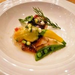 リストランテ フォレスタ・ヴェルデ - ソイのソテーと花ズッキーニのムース詰め2016.6