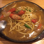 Bishokuバル マル本店 - 鉄板あんかけパスタ780円