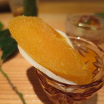 日本料理 幸庵 - 新蓮根とカラスミアップ