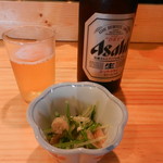 鳥と魚 - ビール＆お通し