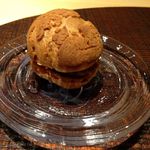 鳥匠 いし井 - ﾚﾊﾞｰﾊﾟﾃと珈琲ｵｲﾙ掛け、ｼｭｰｸﾘｰﾑ風