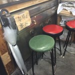 鯉とうなぎのまるます家 - 張り紙有るけど傘を置かせてもらった