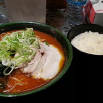 北海道らーめん 味源 - 鉄火麺+大盛り+ライス