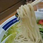 ゆきラーメン 山手 - 麺は冷麺ばりにコシがありますよ