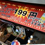 三ノ宮産直市場 - 地上より店のある地下をながめる